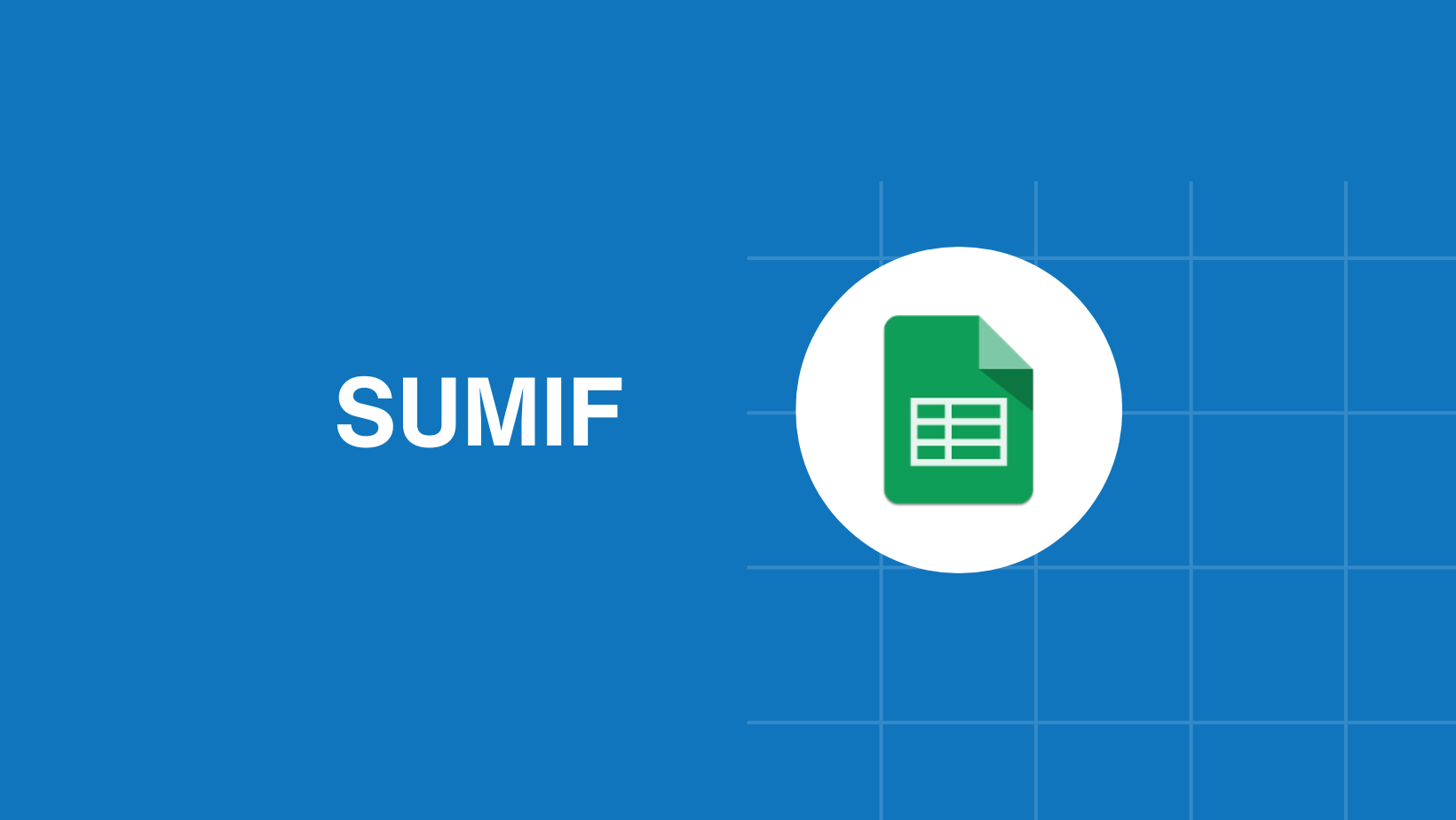 Usando a função SUMIF do Google Sheets